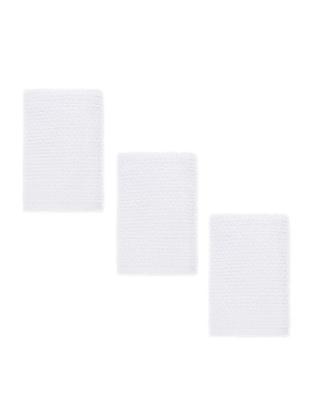 3 brand new Wild Sage Savannah 90% Cotton 16x28" HAND Towels in WHITE